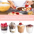 thumbnail image 4 of U Chef Paquete de 100 Vasos para Postres Transparentes, Tazas Cuadradas de Plástico, Vasos Transparentes con Cucharas, Vaso Pequeño para Postres, Aperitivos, Pudines, Mousse, 4 of 6
