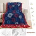 thumbnail image 5 of Independence Day Blanket Soft Cozy Warm Throw Blanket for Couch, Plush Fuzzy Flannel Fleece Blankets for Sofa, Red Blue Fireworks Stars Flag Day Bed Blankets Lightweight Gifts for Women, 30"x40", 5 of 9