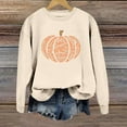 thumbnail image 3 of Fall Sweatshirts for Women 2025 Long Sleeve Crewneck Pumpkin Graphic Sweatshirt Halloween Thanksgiving Pullover Tops, 3 of 4