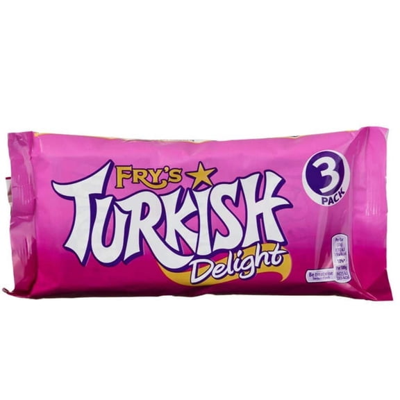 Fry's Turkish Delight 3 x 51g pack - 5.3oz British Chocolate