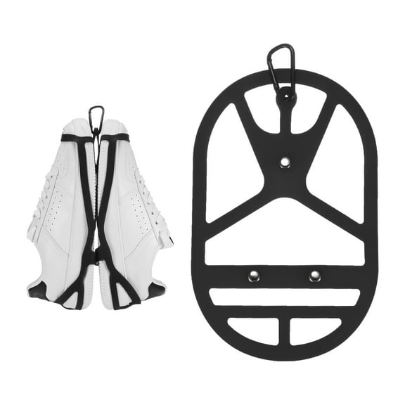 Uxcell Shoe Holster for Backpack [1SET] - Elastic Silicone Footwear Holder with Clip Use for Travel [Black-XL]