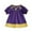 Style2, variant on HCNTES Toddler Baby Girl Dress College Football Game Day Outfit Puff Short Sleeve Smocked Bubble Dresses Playwear(Purple,3-4 Years)