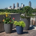 thumbnail image 2 of Crescent Garden Pleat Modern Pleated Indoor and Outdoor Planter 23 in - Slate, 2 of 4