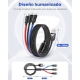 thumbnail image 3 of Cable Cargador Aioneus USB 3 en 1 Nailon Carga Rápida Tipo C Micro USB Lightning 1.2M 2 Pack, 3 of 9