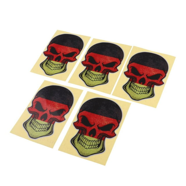 S SERENABLE 5pcs Reflective Scuba Diving Sticker Skull Decal for Car Laptop Boat Helmet Type 5