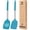 Blue, variant on Pack of 2 Silicone Solid Turner, Non Stick Slotted Kitchen Spatulas, High Heat Resistant BPA Free Cooking Utensils, Ideal Cookware for Fish, Eggs, Pancakes