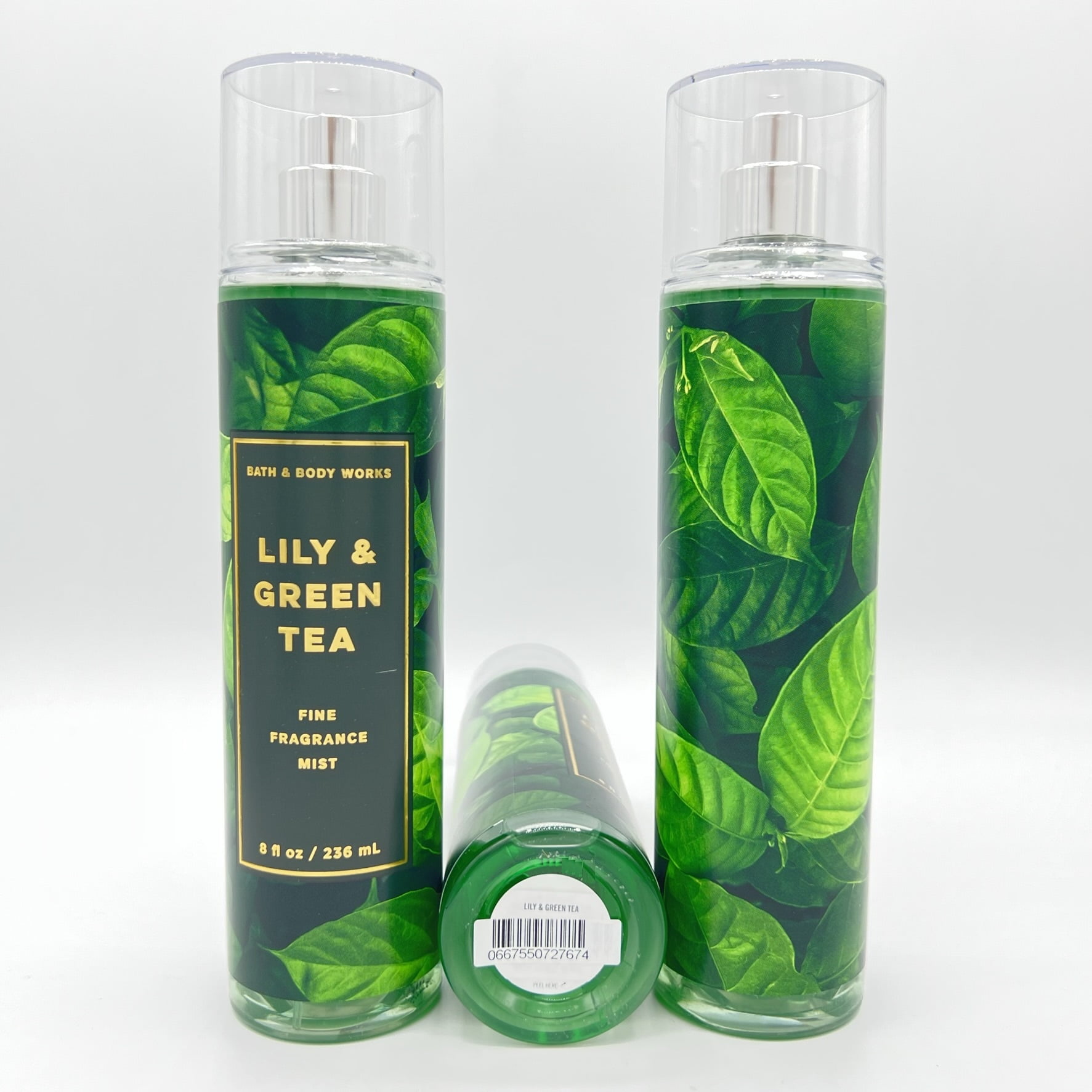 Bath Body Works Lily Green Tea 8oz Fine Fragrance Mist 3 Piece