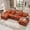 124" Orange, variant on Vinform 124" U Shaped Cloud Couch Sectional with USB Charging, Hidden Storage, Cup Holders & Chenille Double Chaise, Orange