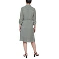 thumbnail image 3 of NY Collection Petite Long Roll Tab Sleeve Dobby Dress, 3 of 4