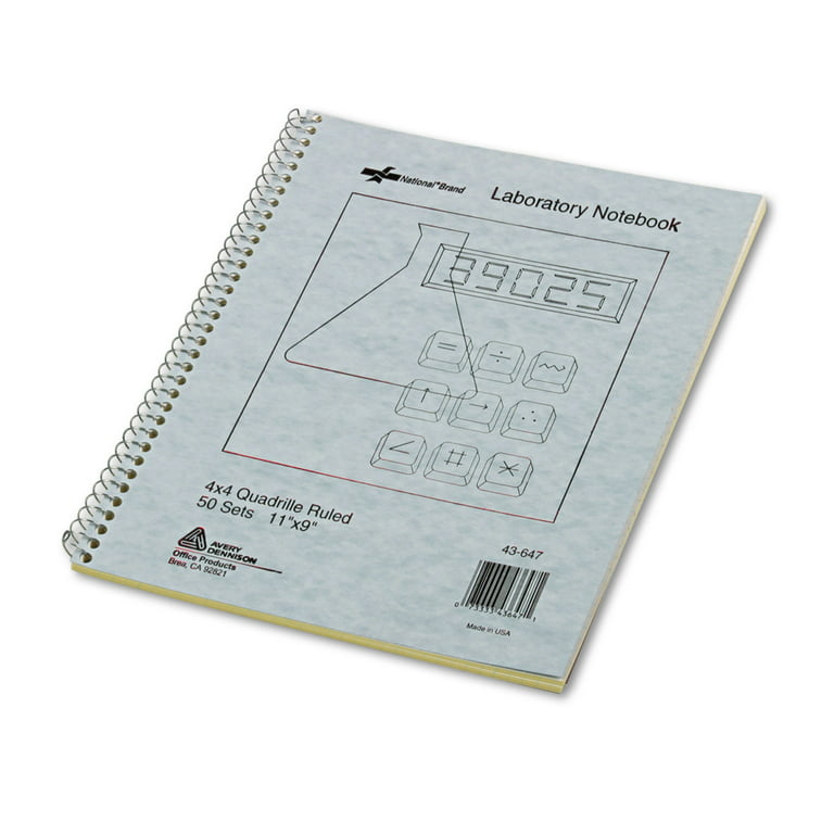 Lab Notebook 100 Pages Spiral Bound (Copy Page Perforated)