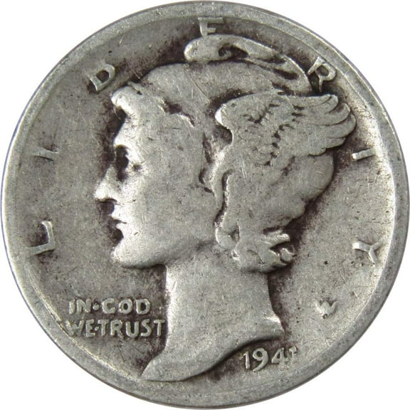 1941 S Mercury Dime G Good 90% Silver 10c US Coin Collectible