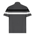thumbnail image 5 of hotojiny Big and Tall Mens Shirt Fashion Color Block Short Sleeve Sport Golf Shirts Casual Button Collar Performance Tops, 5 of 5