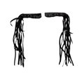 thumbnail image 1 of Fringed Black Leather Motorcycle Brake Clutch Covers, 1 of 4