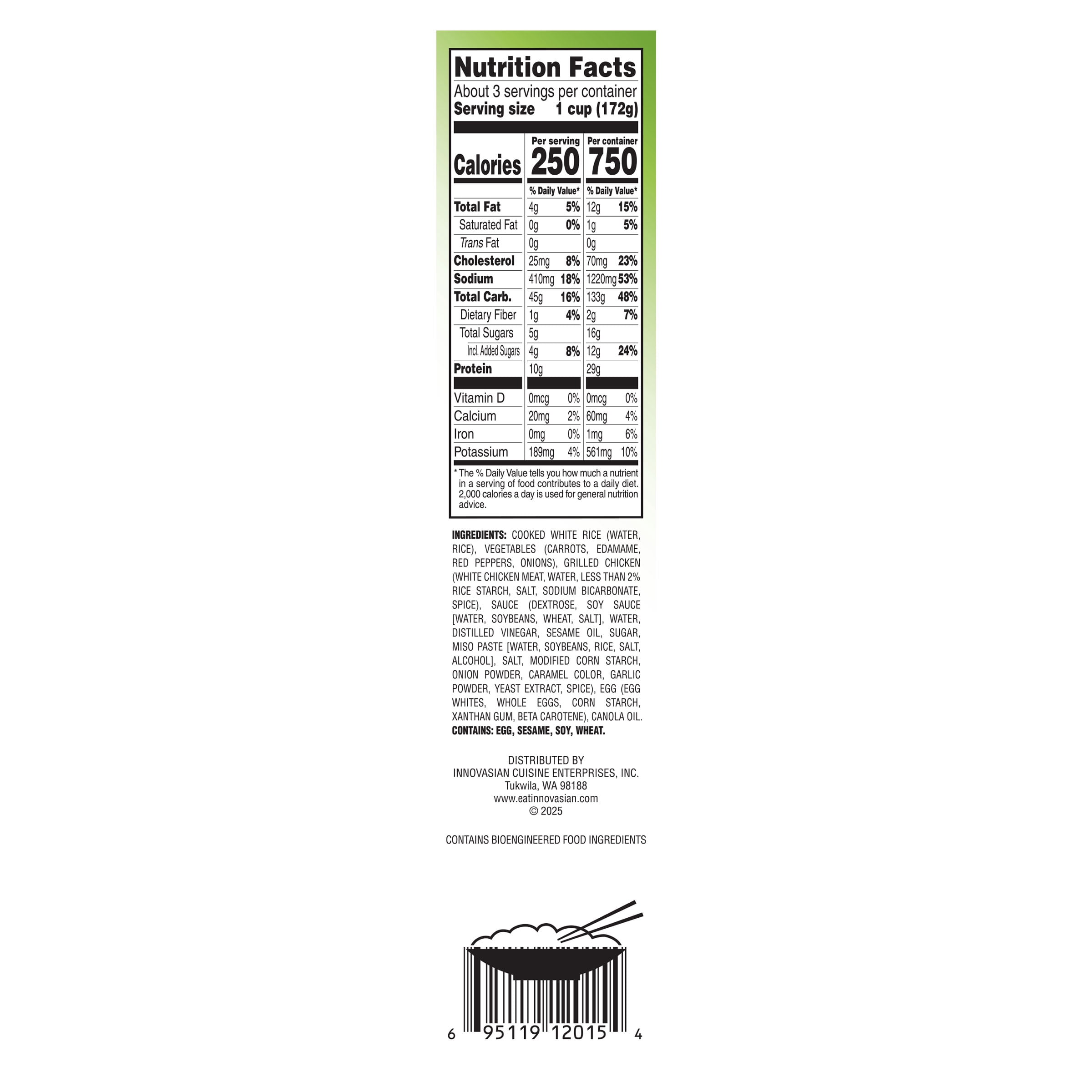 InnovAsian Chicken Fried Rice, 18 oz (Frozen Meal)