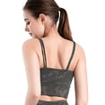 thumbnail image 3 of Women Camouflage Print Medium Support Sports Bra Fitness Yoga Crop Tops, 3 of 6