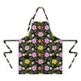 thumbnail image 2 of Pioneer Flower Floral Print Pattern Apron for Women and Men, Cotton Linen Waterproof with Pockets, Adjustable, 33x27 Inch for Kitchen, Gardening, BBQ, Salon, 2 of 6