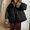 Black, variant on WFJCJPAF Clearance! Winter Coats for Women Plus Size 2X,Womens Winter Long Sleeve Solid Color Button Pockets Retro Loose Thicken Coat Top