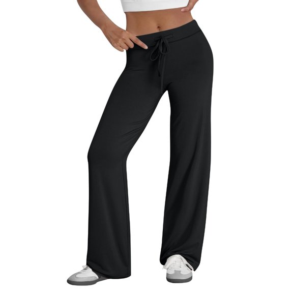 Wide Leg Yoga Pants for Women High Baggy Sweatpants Lounge Palazzo Pants Leggings