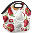 thumbnail image 2 of Herdesigns Vegetable Neoprene Lunch Bag, Pepper Insulated Lunch Box for Women Men Washable Lunch Tote Soft Lunch Container With Zipper for Work Picnic Travel, 2 of 7