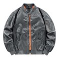 thumbnail image 2 of Kureaily Men's Spring And Autumn Leisure Standing Neck Jacket Men's Air Force No.1 MA 1 Pilot Coat Jacket, 2 of 4