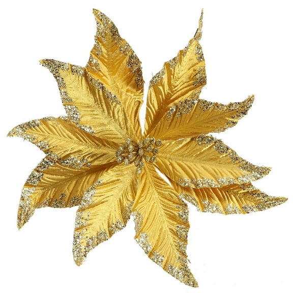 1Pc 20/25Cm Glitter Artifical Christmas Poinsettia Flowers Mreey Christmas Tree Decoration New Year Ornaments Xmas Fake Flowers