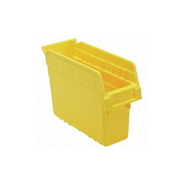 Quantum Storage Systems Shelf Bin,Yellow,Polypropylene,8 in QSB801YL