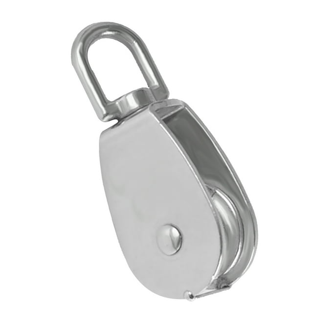 DYNWAVECA Pulley Block (M15-M32), Single Swivel Sheave - Stainless Steel Lifting Wheel for Transport, Climbing - M15