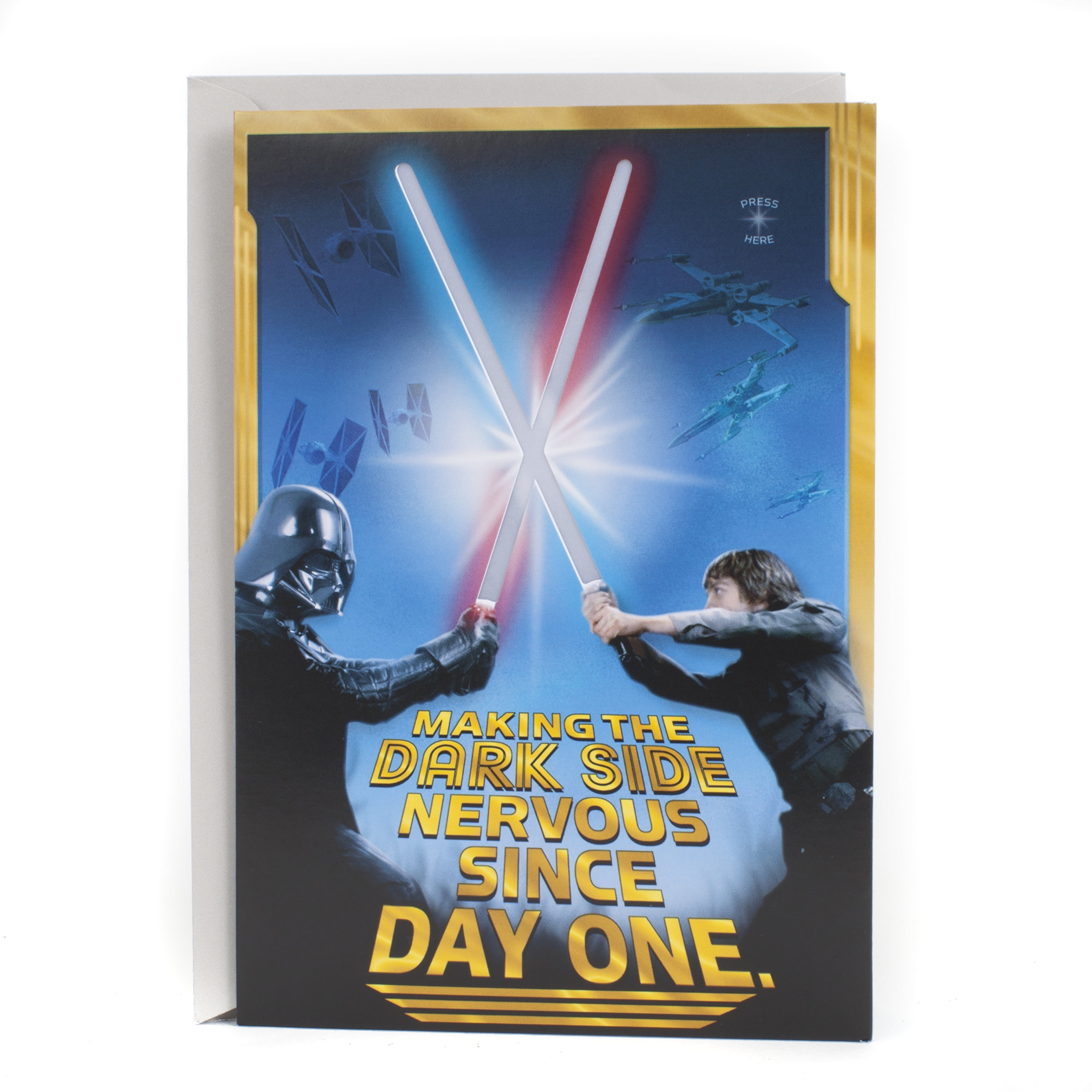 (2 pack) Hallmark Birthday Greeting Card (Star Wars, Happy Birthday Young Jedi)