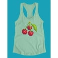 thumbnail image 3 of Cherries With Leaf 8 Bit Style Tank Women -Image by Shutterstock, Female x-Large, 3 of 4