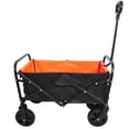thumbnail image 2 of Folding Wagon Cart, Portable Large Capacity Beach Wagon, Heavy Duty Utility Collapsible Wagon with All-Terrain Wheels, Outdoor Garden Cart Foldable Wagon for Sports, Shopping, Camping, 2 of 9