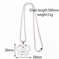 thumbnail image 4 of Stainless Steel Pendant Necklace Hollow Clavicle Chain Neck Chain (Women Style), 4 of 8