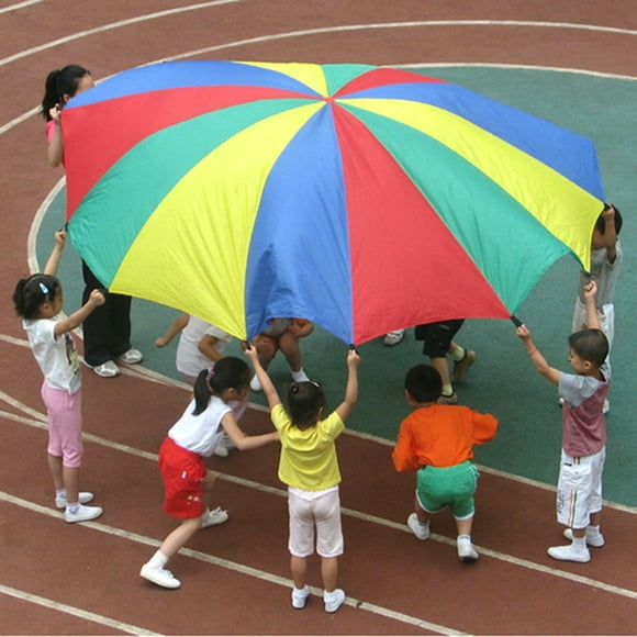 Clairlio 2M Kid Sport Développement Extérieur Arc-en-Ciel Parapluie Parachute Jouet