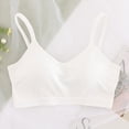 thumbnail image 2 of B91xZ Cotton Bras for Women Medium Support Racerback Sports Bra,White S, 2 of 4