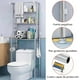 thumbnail image 4 of Estante de Baño Sobre Inodoro, 3 Niveles Estantes Ahorro de Espacio de Baño con Ganchos, Toallas Jabon Ducha Estante Repisa, Organizador de Almacenamiento de Baño de Ajustables (Acero inoxidable), 4 of 8