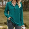 thumbnail image 2 of 2024 Fashion Lapel Pullover for Women Solid Color Long Sleeve Blouse Loose-Fit Casual Tops, 2 of 4