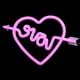 thumbnail image 5 of GOOHOCHY Lámpara creativa del corazón de la forma del corazón Lámpara de neón decorativo Láminas de la letra de la letra de la luz, 5 of 8