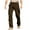 A_Brown, variant on Mens Work Pants Multiple Pockets Multi Multifunctional Cargo Trousers Pants S-4XL