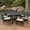 Multibrown/Crème, variant on Odin Outdoor 9 Piece Wicker Dining Set with Water Resistant Cushions, Grey, Grey