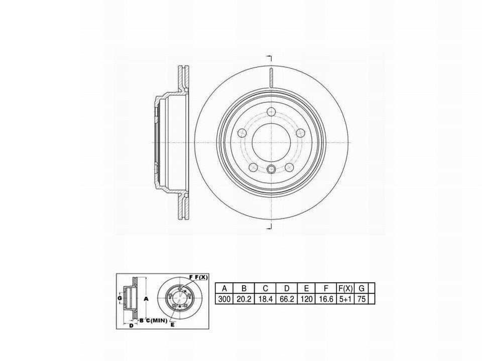 Winstop Brake Rotor, Rear WS249276, BMW 320i xDrive 2018-2013