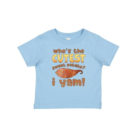 

Inktastic Who s the Cutest Sweet Potato I Yam! Funny Thanksgiving Gift Baby Boy or Baby Girl T-Shirt