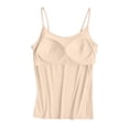 thumbnail image 3 of Outfmvch Tank Tops Spaghetti Strap Camisole Tops for Women Basic Tank Summer Cami Shirts Cami Tops for Women Camis for Women Going Out Tees Thin Strap Tank Top Beige L, 3 of 8