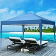 thumbnail image 3 of COBIZI Canopy 10x10 Pop Up Canopy Waterproof Canopy Tent Straight Leg Pop Up Tent with 4 Sidewalls Outdoor Commercial Instant Shelter Canopy Tent for Party Camping Beach,Blue, 3 of 7