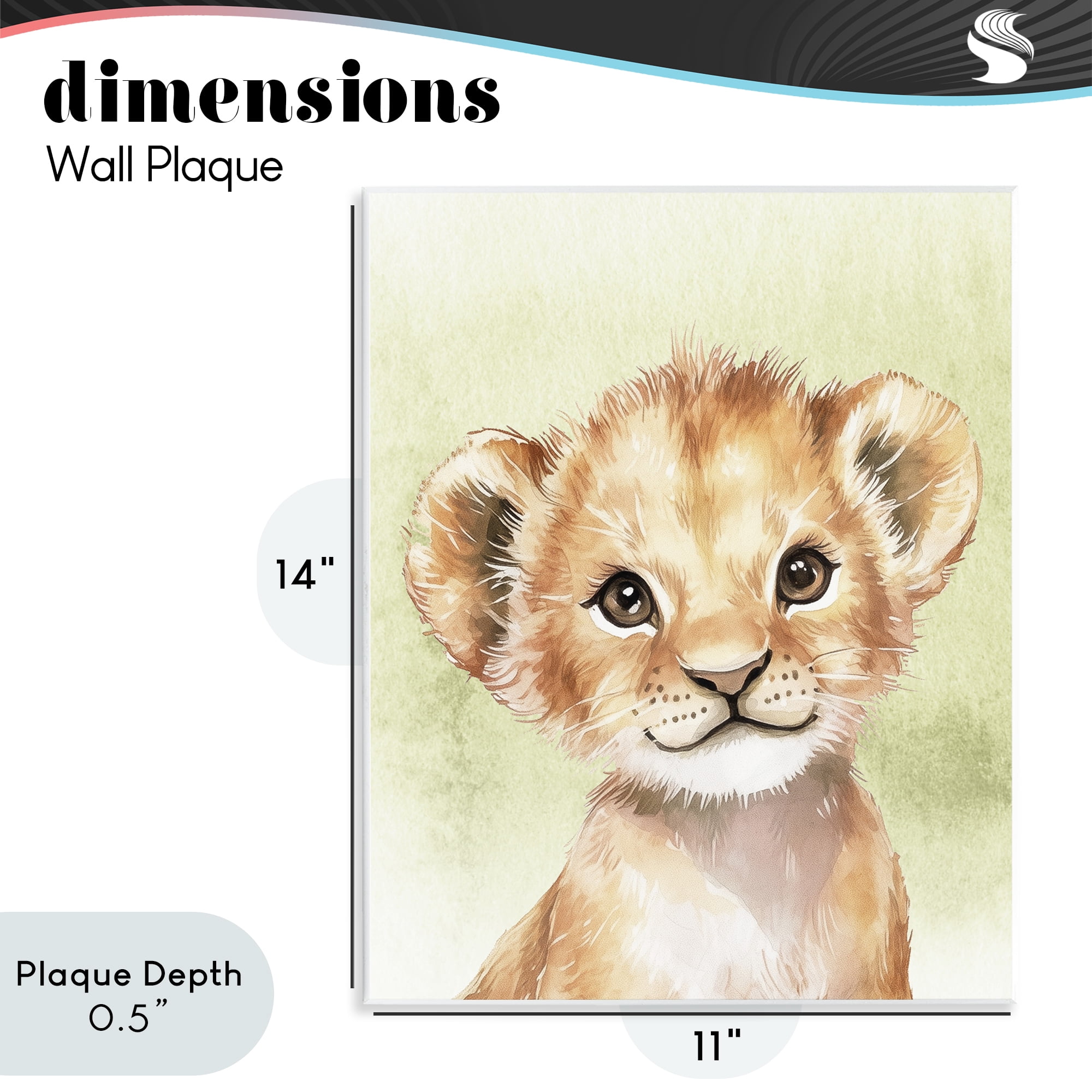 Stupell Industries Jungle Friends Baby Lion Wall Plaque Art, design by Christine Simpson Art