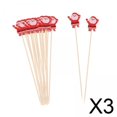thumbnail image 1 of 3 Selecciones De Madera Para Aperitivos, Suministros Para Fiestas, 12 Cm, Selecciones De Frutas Para Comida, Postre, Bastón, Papá Noel, 50 Piezas, 1 of 10