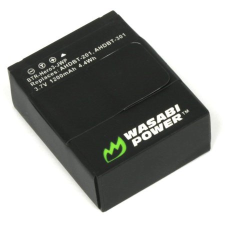 Wasabi Power Batterie pour GoPro HD HERO3 HERO3+ et GoPro AHDBT-201 AHDBT-301 AHDBT-302 (1200mAh)
