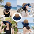 thumbnail image 6 of Women’s Wide Brim Straw Sun Hat, Floppy Beach Hat for Summer Travel, Vacation, Pool and Outdoor Wear, Black, TIKA, 6 of 7