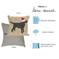 thumbnail image 5 of Liora Manne Frontporch Christmas Dog Indoor Outdoor Decorative Pillow Neutral, 5 of 6