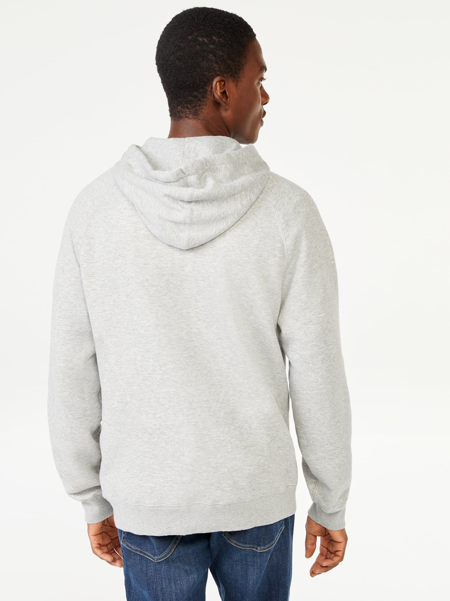 Free Assembly Men's Pullover Hoodie with Raglan Sleeves