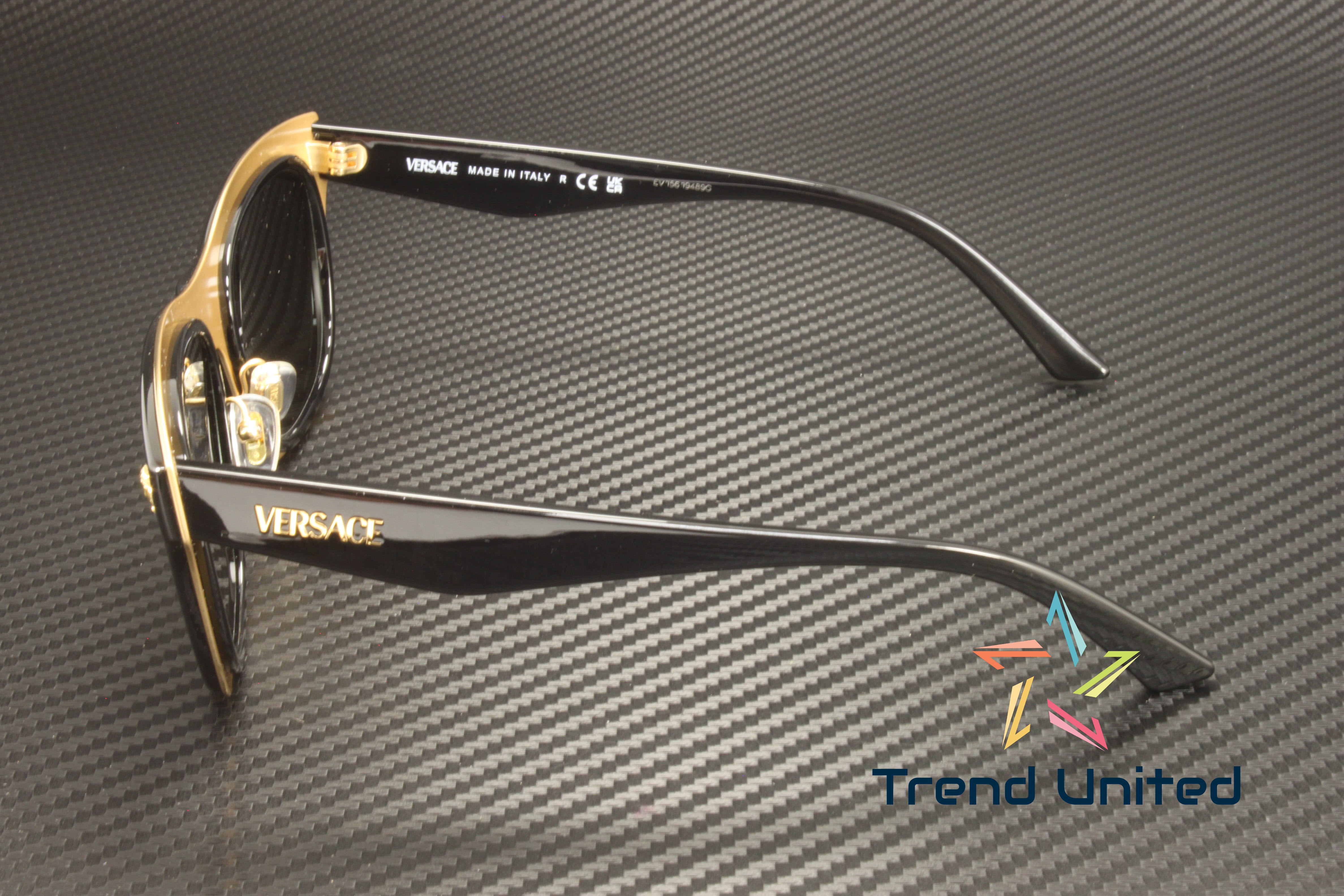 VERSACE VE2272 GB1 87 Black Dark Grey 53 mm Men's Sunglasses