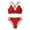 Red, variant on Bikini Set for Women Sporty Two Piece Swimsuit High Waisted Bottom Tummy Control Bathing Suit Comfortable Swimwear for Beach Activities Vacation Pool Party